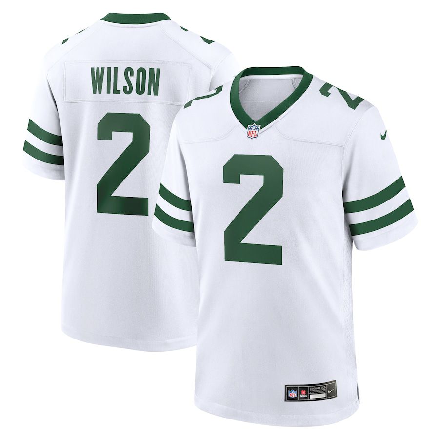 Men New York Jets #2 Zach Wilson Nike Legacy White Game NFL Jersey->new york jets->NFL Jersey